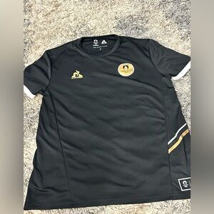 Le Coq Sportif black T-shirt from the Paris 2024 Olympic Official Size Large